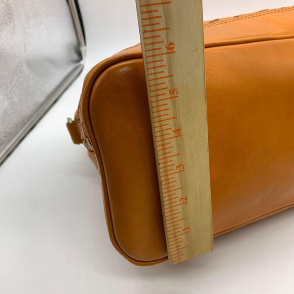 Patricia Nash Discovery Washed Woven Augusta Satchel Sun Orange Color - Picture 11 of 15